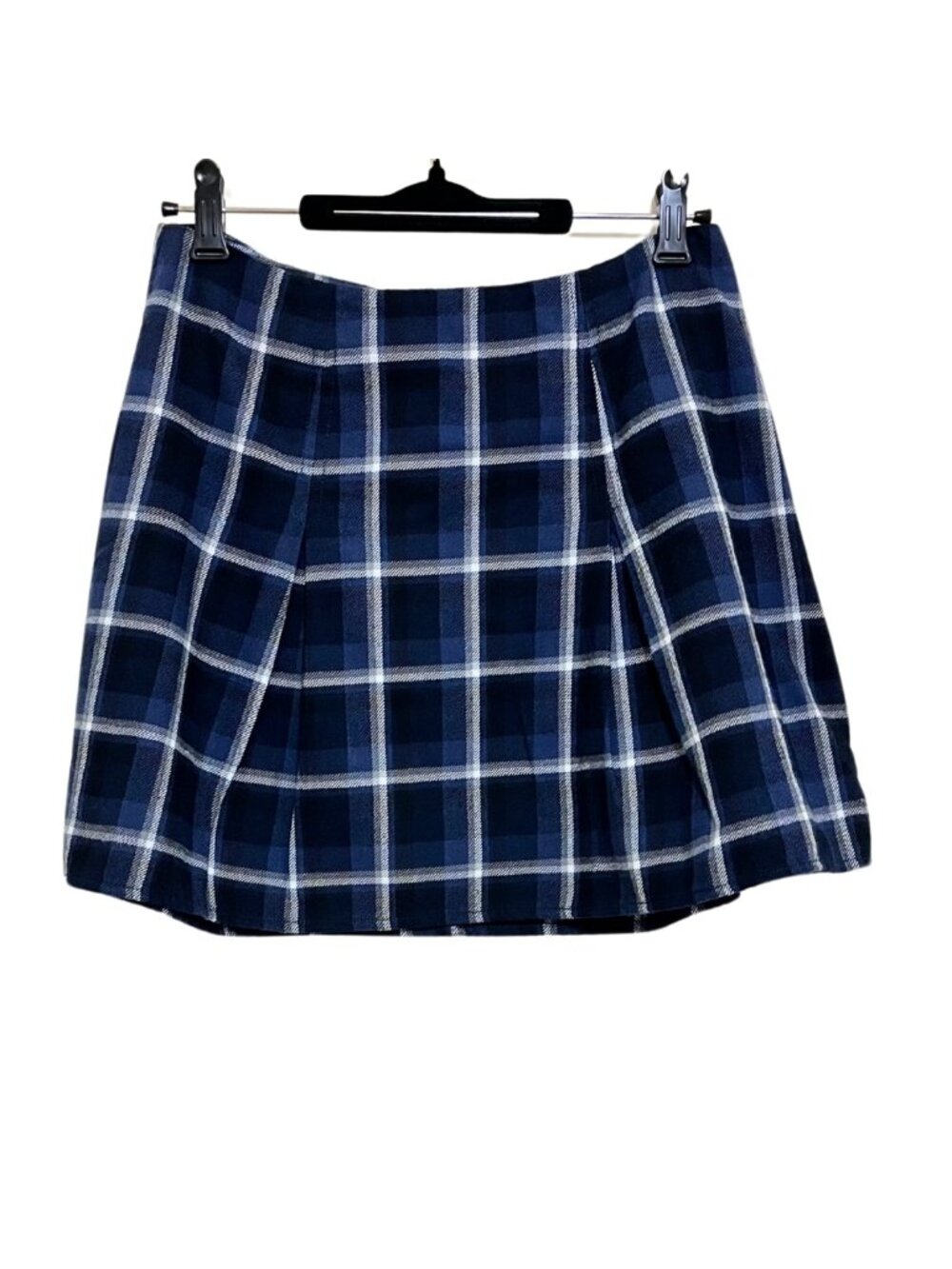 Preppy Plaid Pleated Mini Schoolgirl Style Blue & White Skirt – Bethany Mota, L